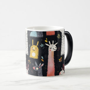 Caneca Mágica Design de Diversão de Padrão do Llama sem falhas p
