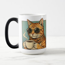 Design de estilo retrô de café para amantes de gat