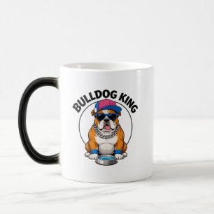 Caneca Mágica Design de Óculos de Sol do Rei Bulldog