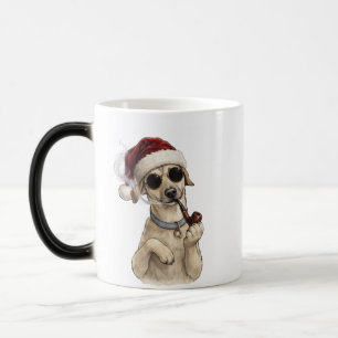Caneca Mágica Design Feliz Ano Novo Cachorro Legal Divertido