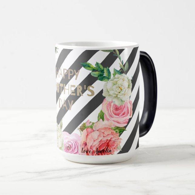 Caneca Mágica Dia de as mães de nome personalizado Presente pers (Frente Esquerda)