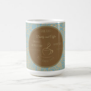 Caneca Mágica Dia dos Pais, Papai e Café, Melhor Papai do Mundo