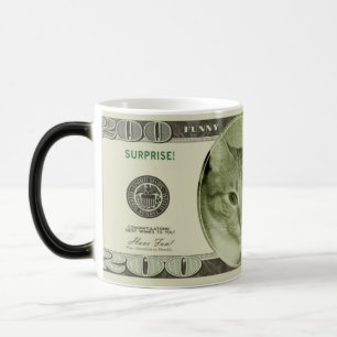 Caneca Mágica Dinheiro engraçado