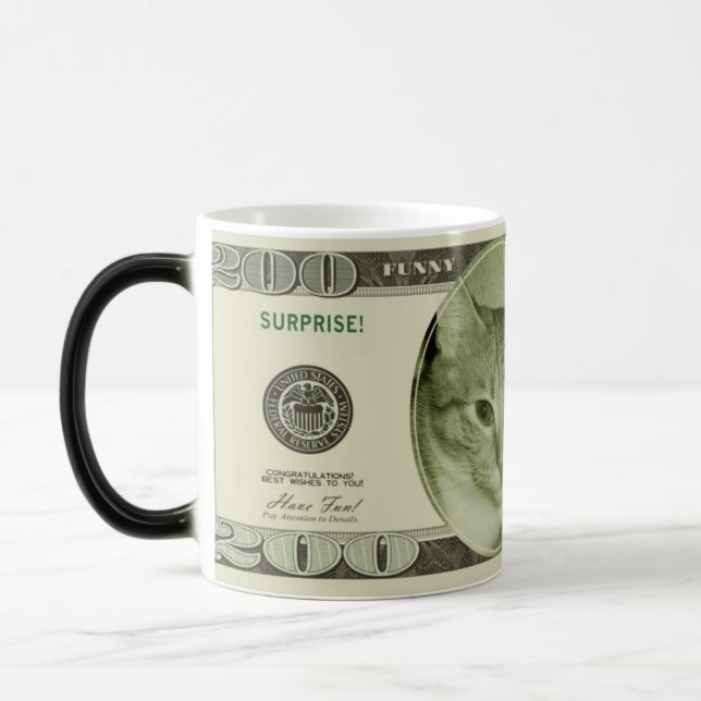 Caneca Mágica Dinheiro Engraçado (Esquerda)