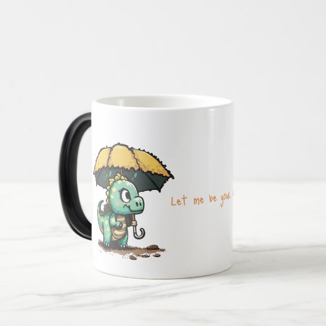 Caneca Mágica Dino com Umbrealla (Frente Esquerda)