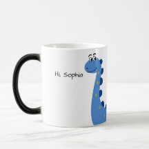 Dinossauro Azul Fofo - Nome Personalizado Sophia