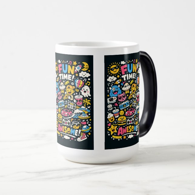 Caneca Mágica “DIVERSÃO!” e “INCRÍVEL!” (Frente Esquerda)