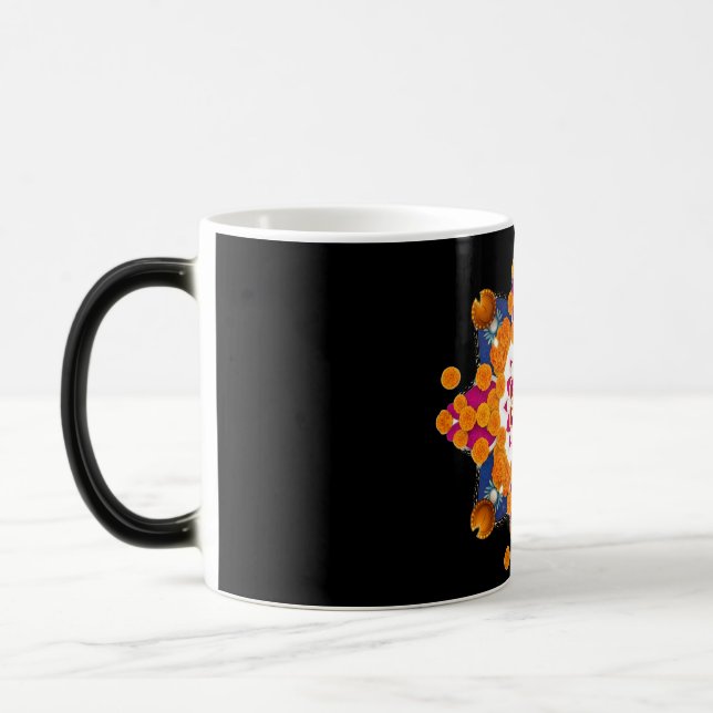 Caneca Mágica Diwali Rangoli Morfologia de Cor (Esquerda)