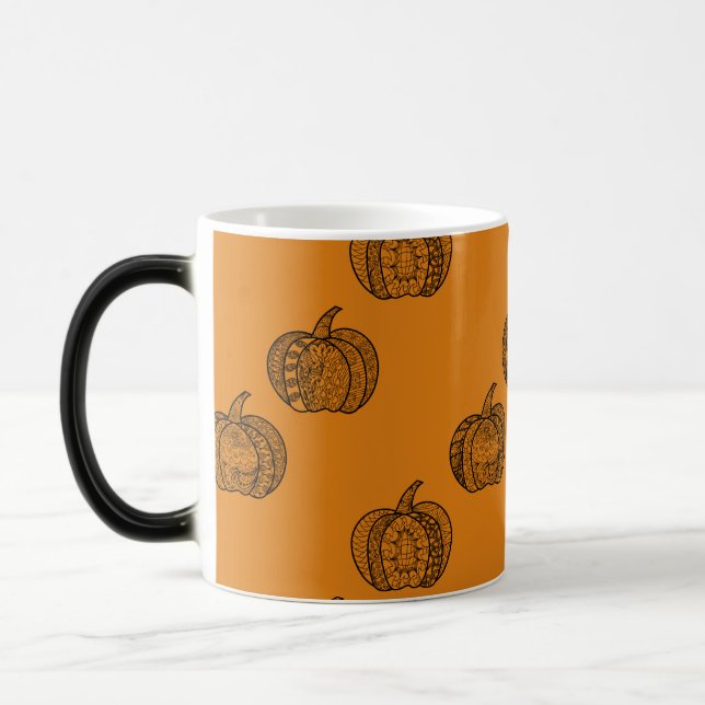 Caneca Mágica Dodores de Halloween Boho mandala bombeiros outono (Esquerda)