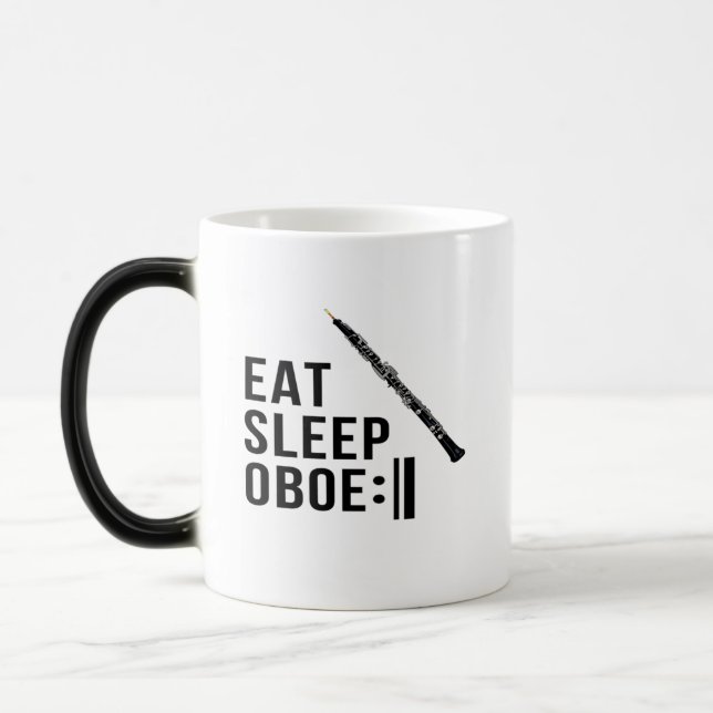 Caneca Mágica Dormir Oboso Repetir Oboist Engraçado (Esquerda)