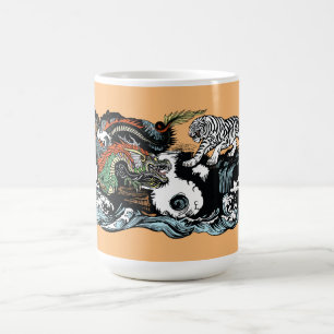 Caneca Mágica Dragão chinês contra Tiger