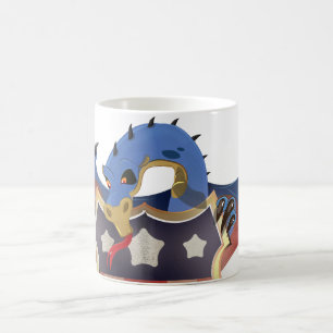 Caneca Mágica Dragão dos EUA Segurando Escudo de Listras e Estre
