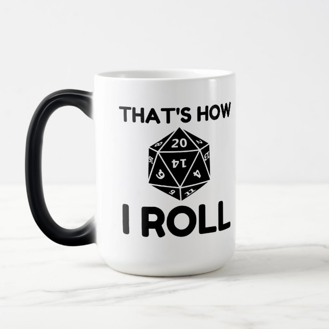 Caneca Mágica É assim que eu rolo dados de 20 lados (Esquerda)