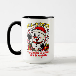 Caneca Mágica e Clássica de Natal Homem de Neve Fé
