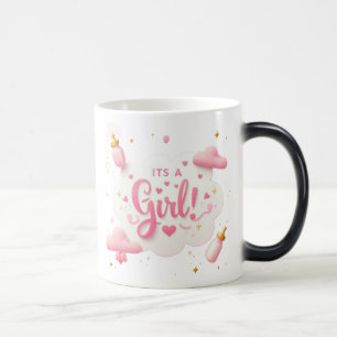 Caneca Mágica "É uma garota!" Mágica Reveal Mug - Pink Pastel