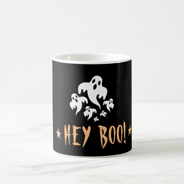 Caneca Mágica Ei Boo Engraçado Fantasma Halloween (Centro)