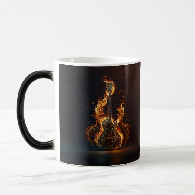 Caneca Mágica Electric guitar on fire            (Esquerda)