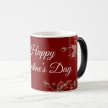 Elegant Floral Red Happy Valentine’s Day 