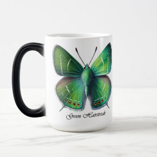 Caneca Mágica Elegante Borboleta Verde Hairstreak Wrap