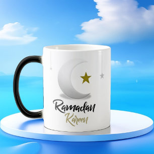 Caneca Mágica Elegante Desenho do Crescente de Ramadan Kareem Ar