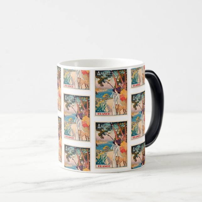 Caneca Mágica Elegante Escape: Antibes, França (Frente Esquerda)