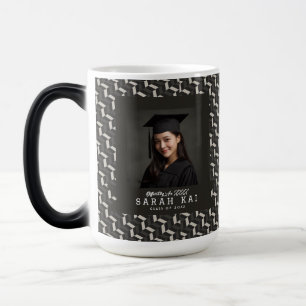 Caneca Mágica Elegante Padrão Abstrato Phd Graduado
