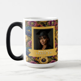 Caneca Mágica Elegantes Anêmonas Impressão Netas Graduação