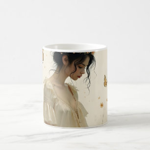 Caneca Mágica Eleição gentil em uma dança de borboleta