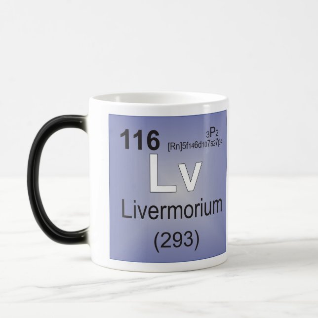 Caneca Mágica Elemento individual de Livermorium - mesa (Esquerda)