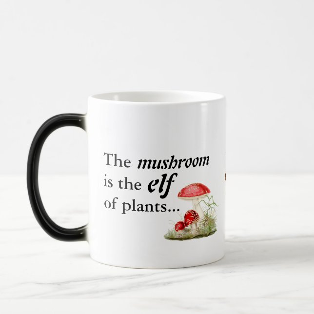 Caneca Mágica Emily Dickinson "Mushroom é o Elfo das Plantas" (Esquerda)