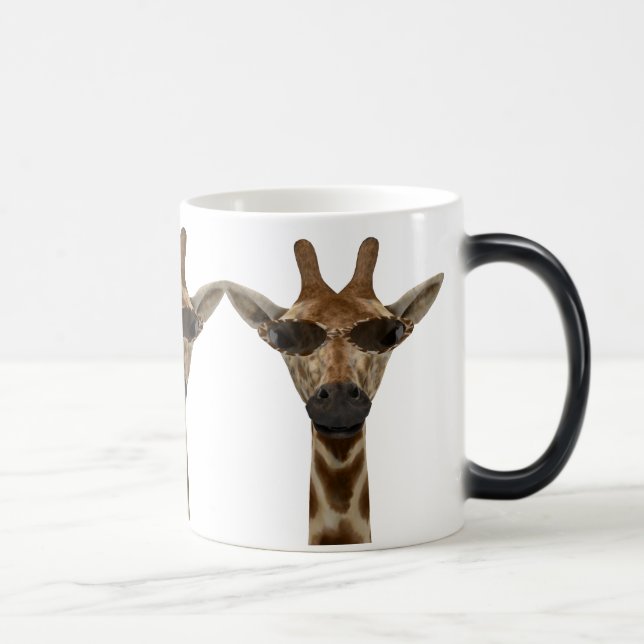 Caneca Mágica Encantada Girafa Incognito Com Óculos De Sol Trend (Direita)
