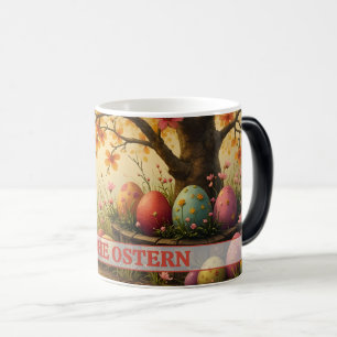 Caneca Mágica Encanto de flores primaveris com esplendor de ovos