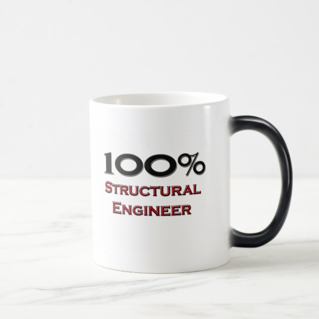 Caneca Mágica Engenheiro estrutural de 100 por cento (Direita)