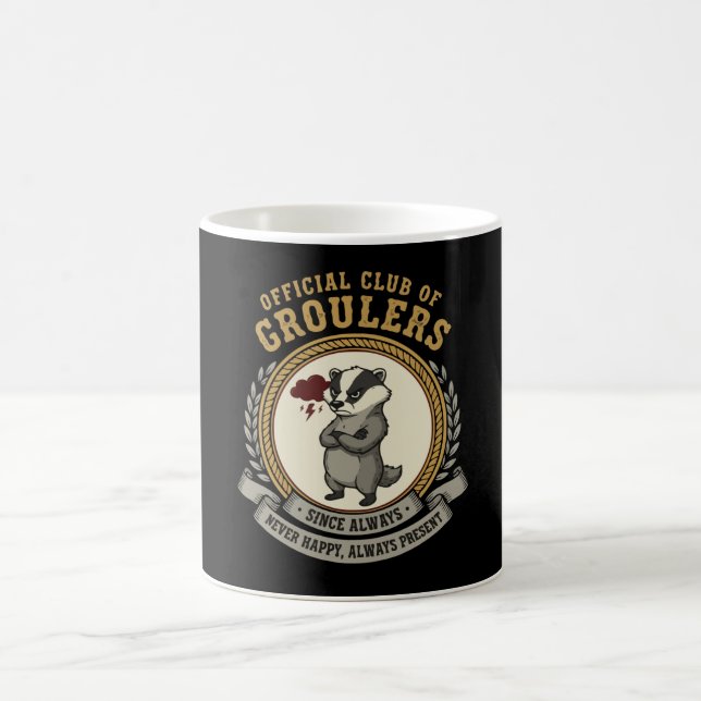 Caneca Mágica Engraçado Grumpy Badger "Clube Oficial das Cultura (Centro)