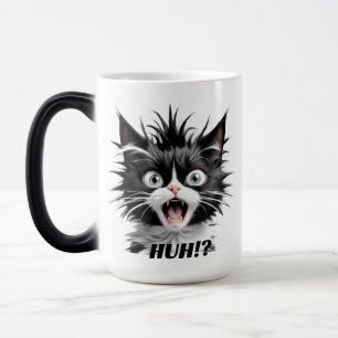 Caneca Mágica Engraçado Huh Cat Memotes   Coffee Mug