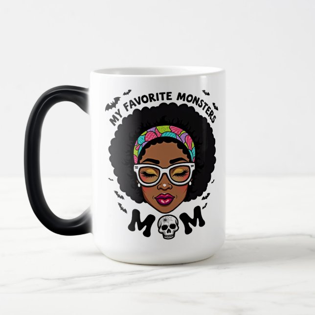 Caneca Mágica Engraçado Mug para Mães - Mãe monstro (Esquerda)