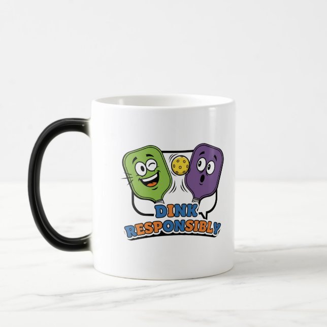 Caneca Mágica Engraçado Pickleball Humor Mug | Presente para Jog (Esquerda)