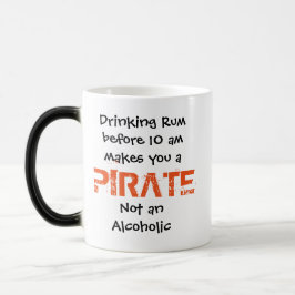 Caneca Mágica Engraçado Pirata Rum Mug | Presente de Humor para
