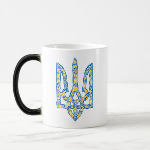Caneca Mágica Énica nacional ucraniana emblem trident trizub