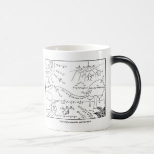 Caneca Mágica Enquanto os cientistas veem o mundo ~ À ESQUERDA