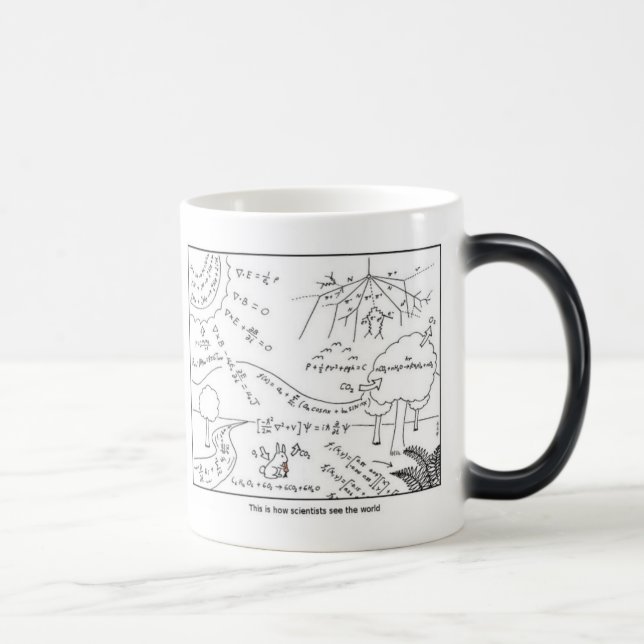 Caneca Mágica Enquanto os cientistas veem o mundo ~ À ESQUERDA (Direita)
