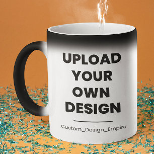 Caneca Mágica Envie Seu Próprio Design Aqui   Modelo Personaliza