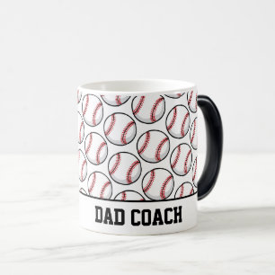 Caneca Mágica Equipe de beisebol Nome PAI COACH Esportes Little 
