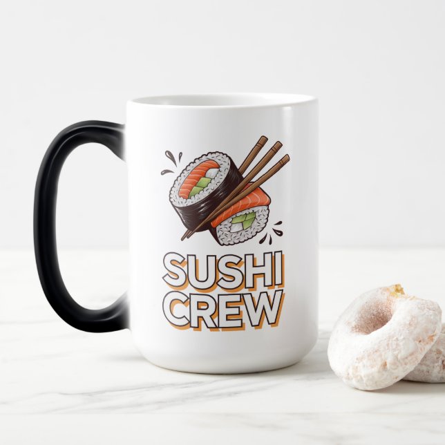 Caneca Mágica Equipe de Sushi (Com Donut)