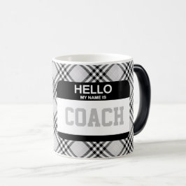 Caneca Mágica Equipe de Xadrez Cinza de treinador desportivo Bla