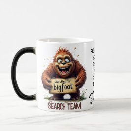 Caneca Mágica Equipe Feliz de Busca do Sasquatch Bigfoot