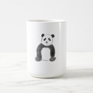 Caneca Mágica Esboço preto e branco do panda