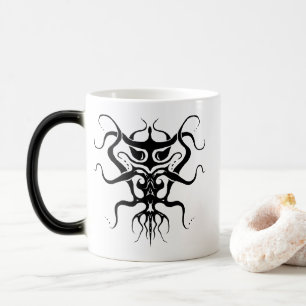 Caneca Mágica Espécie alienígena Tatuagem Tribal Design - pret