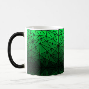 Caneca Mágica Espelho de vidro manchado 02.Verde.Linha preta BG
