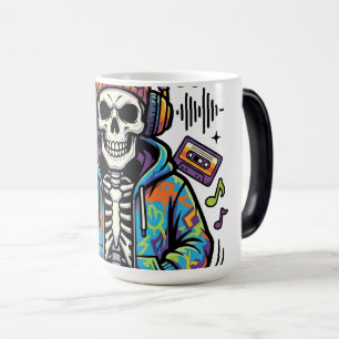 Caneca Mágica Esqueleto Ritmo Ósseo & Caveiras Música Legal